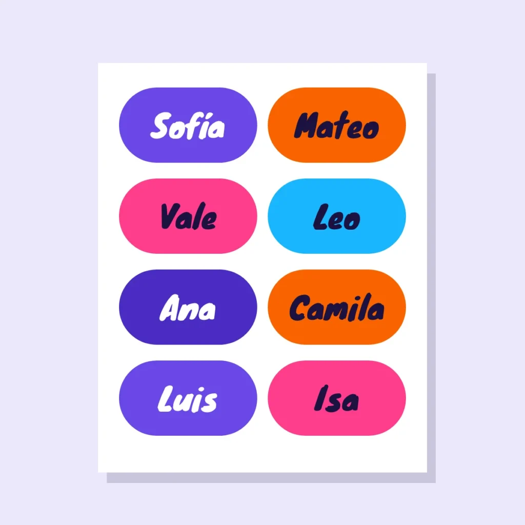 Etiquetas escolares, ejemplo de personalización de Impresso