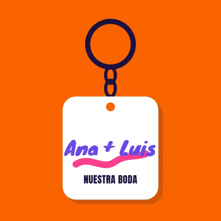 Llavero para eventos, ejemplo de personalización de Impresso